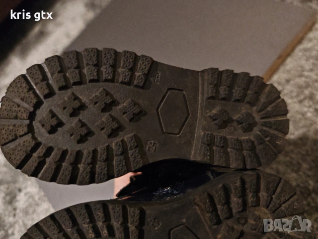 Стилни лачени боти с панделка № 24 – Тъмносини много запазени, снимка 8 - Детски боти и ботуши - 53484867