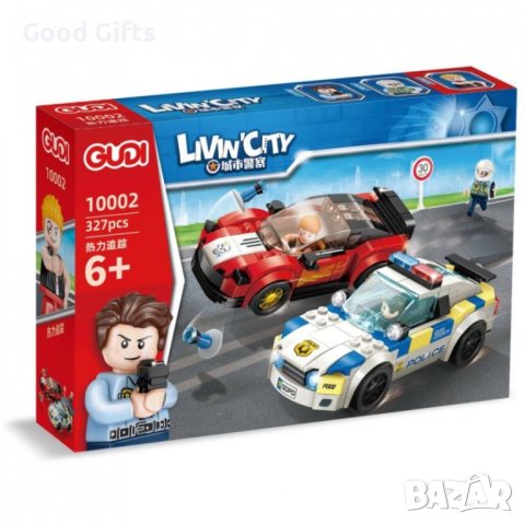 Конструктор Полиция Преследване с коли, 327 части
