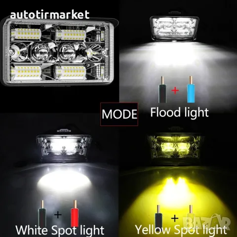 Халоген LED с бяла и жълта светлина 12/24V – NA501, снимка 4 - Аксесоари и консумативи - 56054362