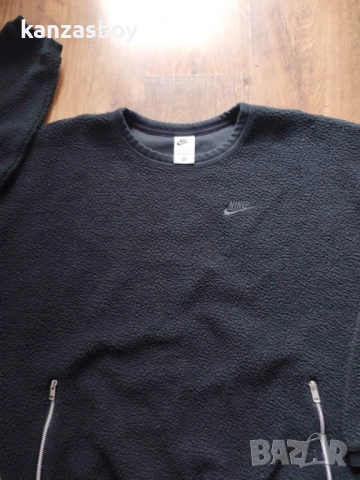 Nike Club Fleece Men's Winterized Crew - мъжка шерпа блуза С, снимка 3 - Спортни дрехи, екипи - 53180087