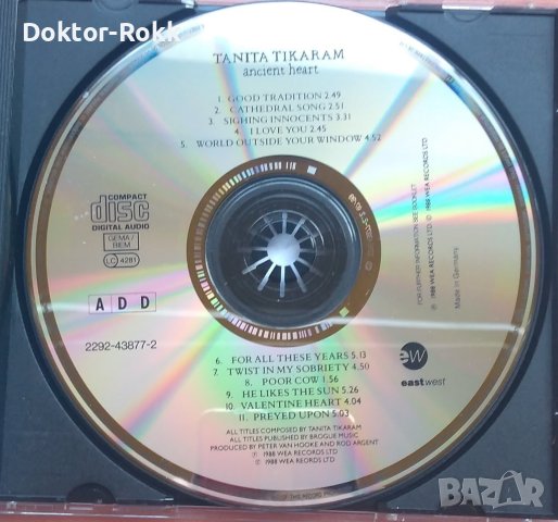 Tanita Tikaram – Ancient Heart (1988) CD, снимка 3 - CD дискове - 41771221