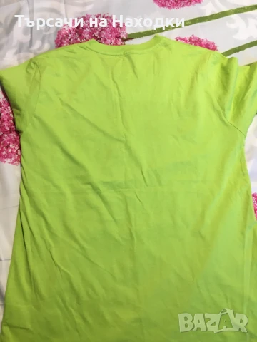 $75 Оригинална мъжка тениска Armani Exchange Neon Green Silver Reflective S Small, снимка 3 - Тениски - 50803154