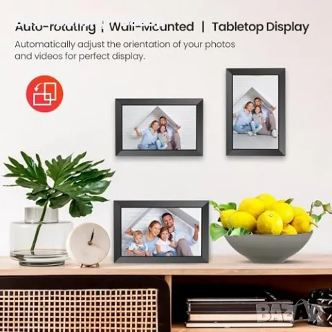 Нова 10.1" Frameo дигитална рамка, WiFi, 32GB, IPS дисплей, моментално споделяне, снимка 5 - Други стоки за дома - 48548883