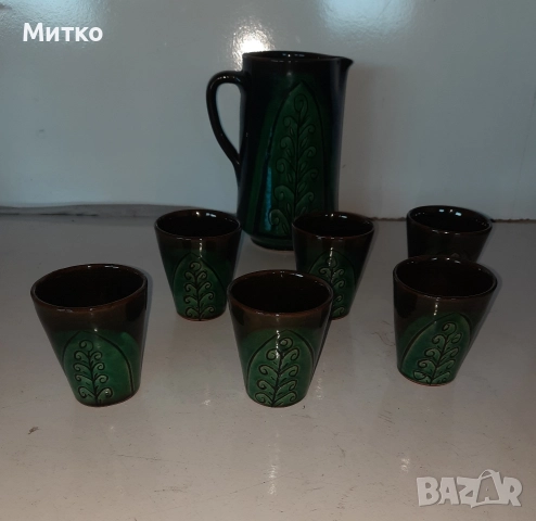 Ретро битов керамичен сервиз за вино