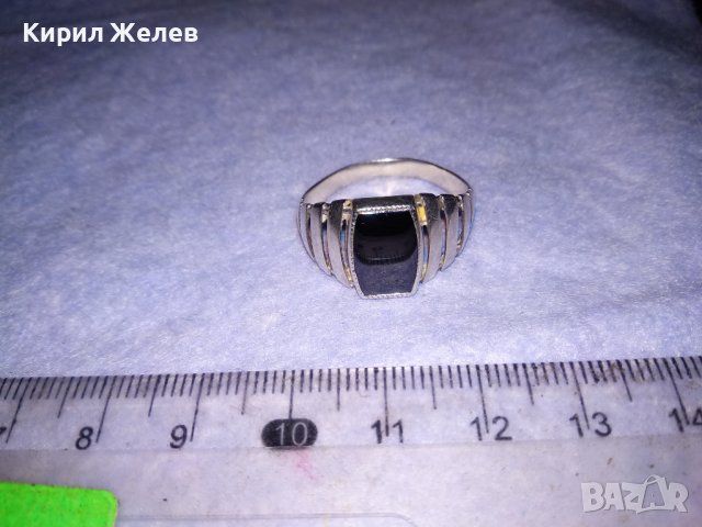 Стар СССР СКЪПОЦЕНЕН с ЧЕРЕН ОНИКС АЖУРЕН СРЕБЪРЕН ПРЪСТЕН с ПЕЧАТ за СРЕБРО 925 и Щемпел УВЮА 38735, снимка 14 - Антикварни и старинни предмети - 41741224