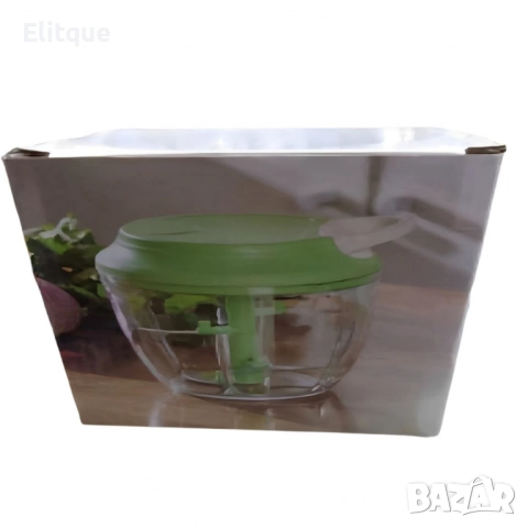 Механичен пластмасов ръчен чопър с въже за смилане на храна