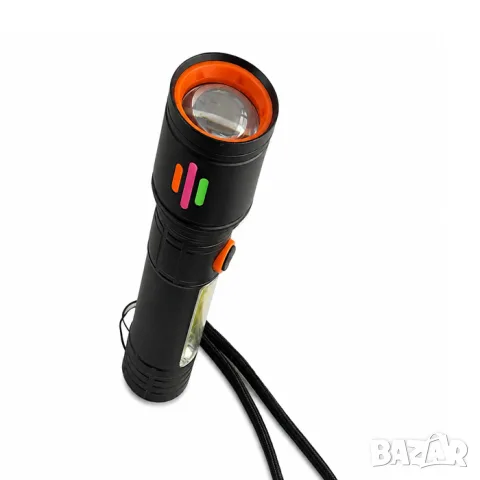 LED фенер с zoom и странична COB светлина, снимка 2 - Аксесоари и консумативи - 55865285