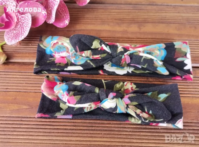 Ленти за глава за мама и бебе , снимка 14 - Шноли, диадеми, ленти - 28696052
