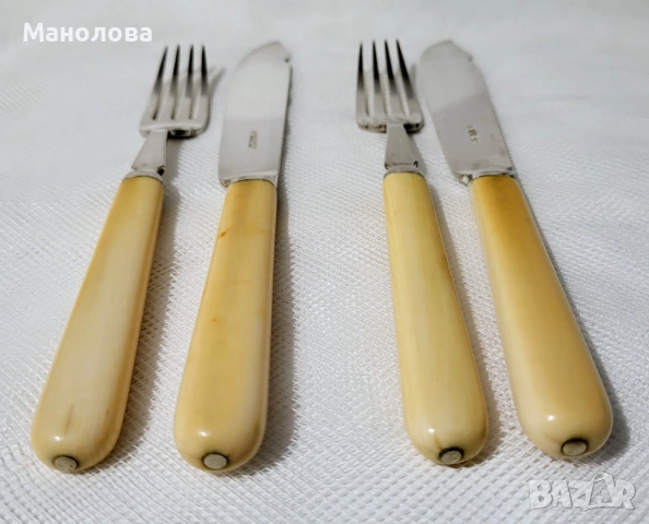 Комплект прибори за хранене за двама., снимка 2 - Други ценни предмети - 53123726