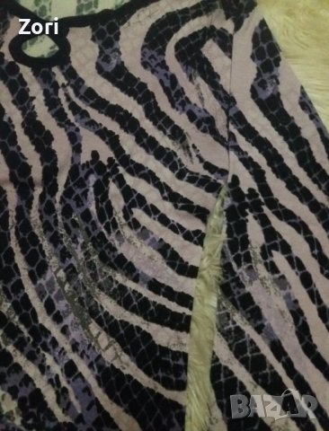 Блуза от фино еластично плетиво в люляково-розови цветове, снимка 4 - Блузи с дълъг ръкав и пуловери - 44348256