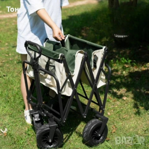 Многофункционална сгъваема количка 2 в 1 с масичка за къмпинг и пикник TV136, снимка 2 - Къмпинг мебели - 48650581