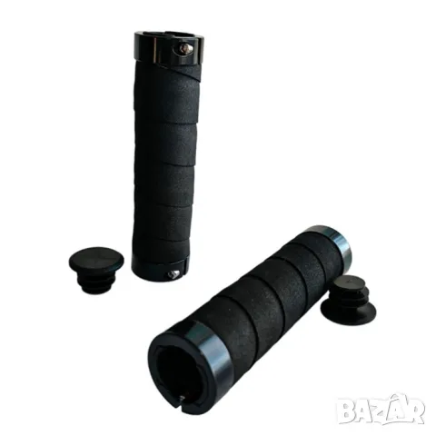 Черни меки ръкохватки за велосипед 120 mm с отвор 20 mm, снимка 2 - Аксесоари и консумативи - 55866694