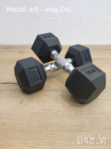 Професионални шестоъгълни дъмбели - Hex Dumbbells, снимка 7 - Фитнес уреди - 40971704