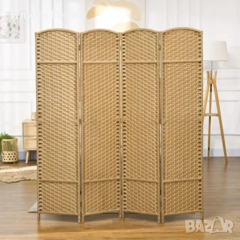 HOMCOM 4-частичен разделител за стая, снимка 10 - Паравани - 53465743