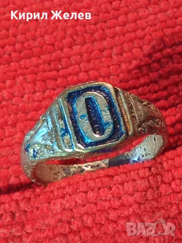 СТАРИНЕН САЧАНЕН ПРЪСТЕН с БУКВА МОНОГРАМ - О Ръчна ИЗРАБОТКА САЧАН 30515, снимка 12 - Антикварни и старинни предмети - 47057181