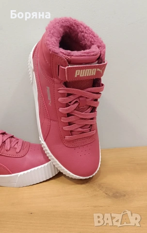 Puma Carina Mid Fur уникални пепел от рози дамски топли кецове с пух, снимка 10 - Маратонки - 53023864