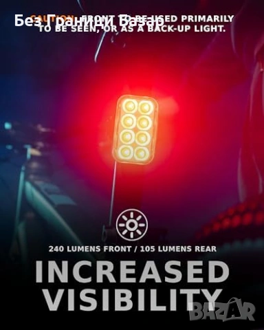 Нови Предна и задна велосипедна светлина USB-C презареждаща IP65 колело, снимка 2 - Части за велосипеди - 53825432