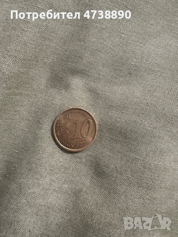 Колекционерска монета на Италия 10 евро цента, снимка 2 - Колекции - 53487931