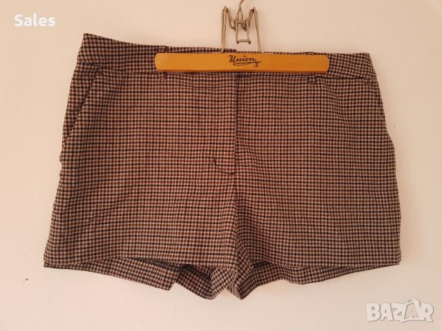 Къси панталони пепит H&M L, снимка 1 - Къси панталони и бермуди - 35702034