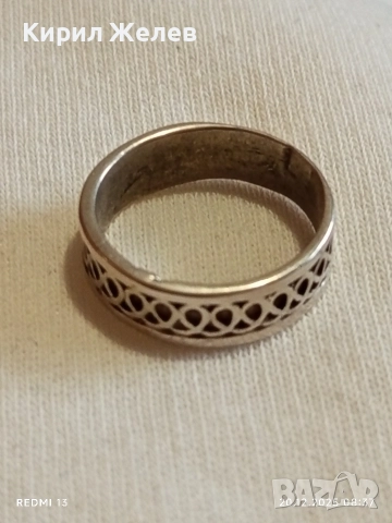 Сребърен пръстен орнаментиран висока проба сребро майсторска изработка 50128, снимка 7 - Пръстени - 52854339