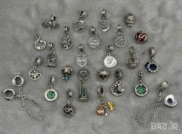 СРЕБЪРНИ Талисмани/Бижута/Висулки за Гривна тип Pandora/Пандора, Сребро S925!, снимка 4 - Колиета, медальони, синджири - 49186235
