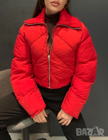 MANGO Дамско  късо яке в червено