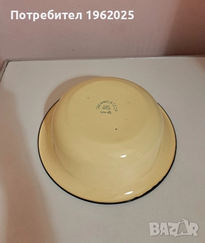 Стара Българска Емайлирана тава и Купа, снимка 9 - Антикварни и старинни предмети - 52351447