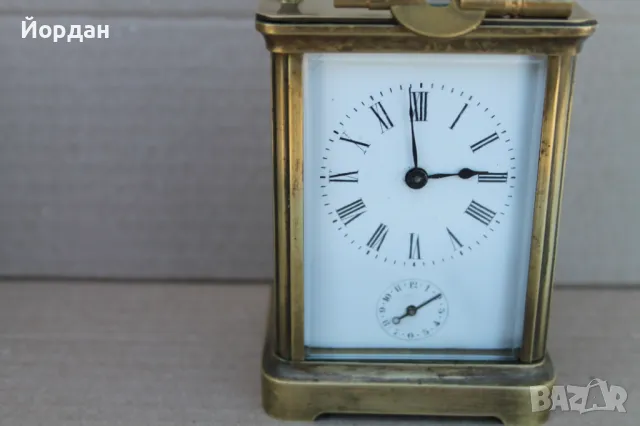 Стар каретен бронзов пътнически часовник , снимка 5 - Антикварни и старинни предмети - 50099272