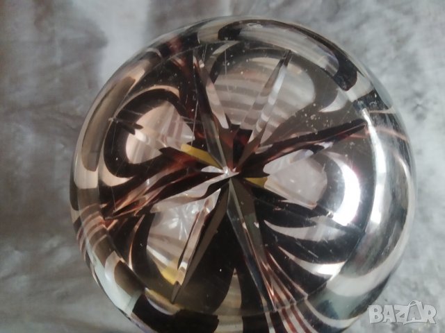 стъклена / кристална / ваза в стил бохемия, снимка 6 - Вази - 35766846