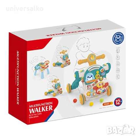 Проходилка уокър, масичка, тротинетка, ride-on количка 4в1, снимка 2 - Проходилки - 41245543