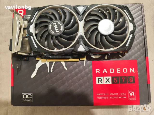 Radeon MSI RX 570 8GB, снимка 1 - Видеокарти - 47921254