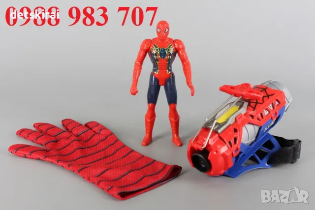 Ръкавица на Сапйдърмен с водно оръжие - 2 в 1, снимка 2 - Фигурки - 47577048