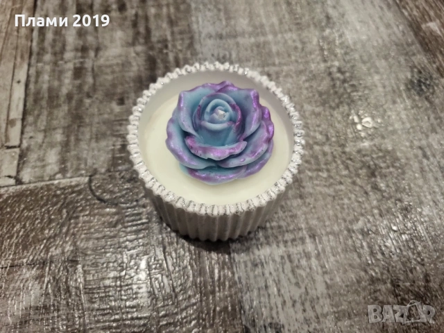 Ръчно изработена керамика с ароматна свещ , снимка 5 - Декорация за дома - 53641335