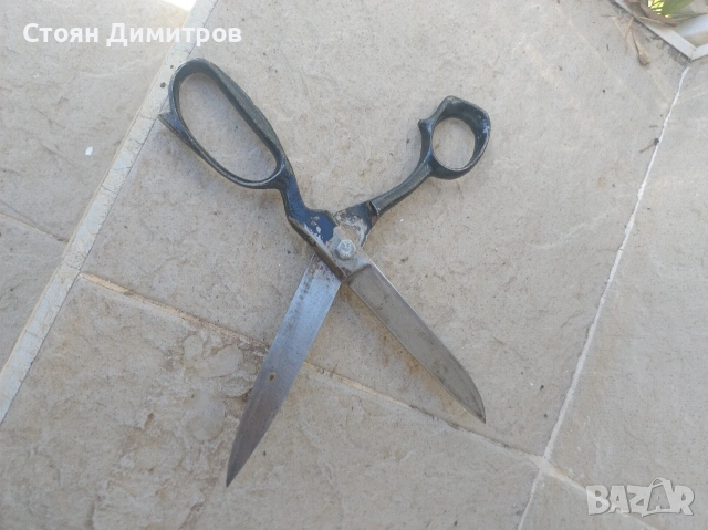 Стара българска ножица,,чилик,, стомана 25см дължина, снимка 9 - Колекции - 53769795