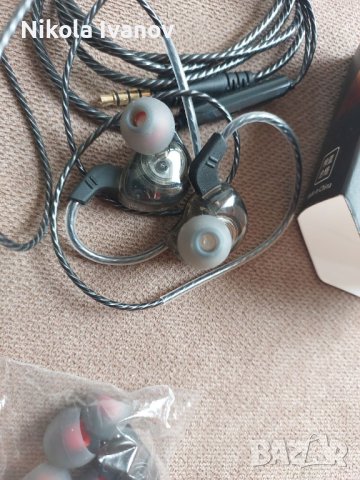QKZ SK7 IEM слушалки тип тапи за компютър/лаптоп/телефон in-ear stereo mobile phone wired headset, снимка 4 - Слушалки, hands-free - 42450612