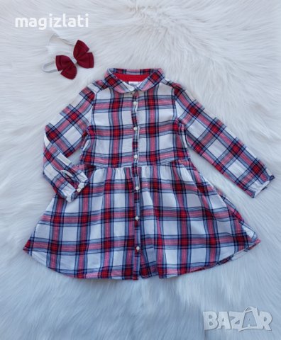 Карирана рокля H&M 2-3 години , снимка 9 - Детски рокли и поли - 39081932