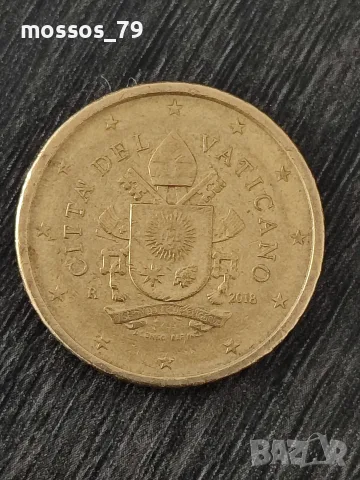 Монета 0,50€ Ватикана , снимка 5 - Нумизматика и бонистика - 55746229