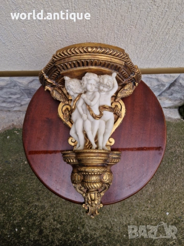 Уникална стара антикварна конзола за стена , снимка 2 - Други ценни предмети - 53063577