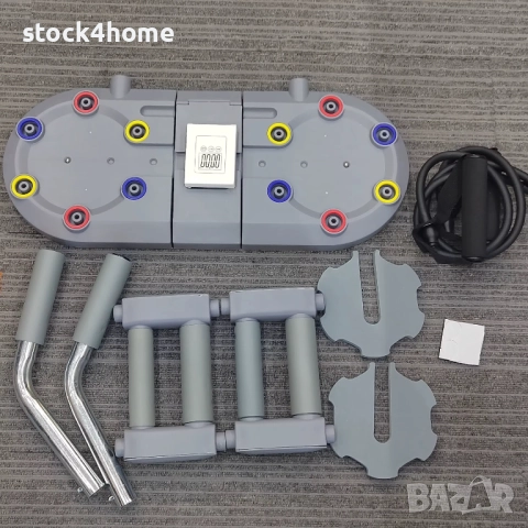 Тренировъчна дъска за лицеви опори, Фитнес уред 3в1, Експандер