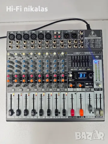 12 канален смесител миксер мишпулт BEHRINGER XENYX 1222 FX, снимка 1 - Ресийвъри, усилватели, смесителни пултове - 48602052