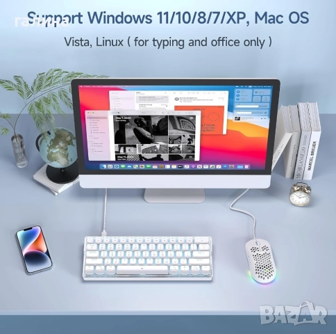 Механична клавиатура 60%, KEMOVE K61SE, Gaiming, жична, снимка 2 - Клавиатури и мишки - 52673457