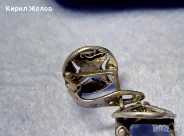 ШАРМАНТНИ МАРКАЗИТЕНИ СРЕБЪРНИ ОБЕЦИ АНГЛИЯ СРЕБРО 925 ЮВЕЛИРНА РЪЧНА ИЗРАБОТКА 48204, снимка 8 - Обеци - 50136096