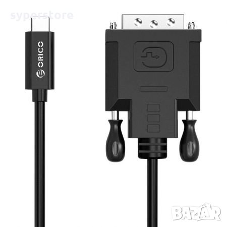 Кабел USB Type C Мъжко към DVI Мъжко 1.80m Orico XC-205-18-BK Cable USB Type C to DVI M/M, снимка 2 - Кабели и адаптери - 35702621