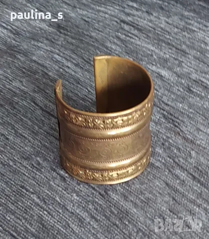 Три броя / Винтидж / Гривна от месинг, слонова кост и натурален седеф , снимка 6 - Гривни - 47520857