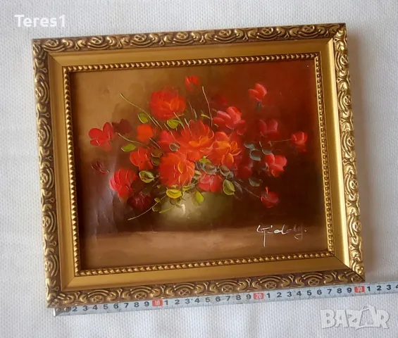 Малка картина масло върху платно.