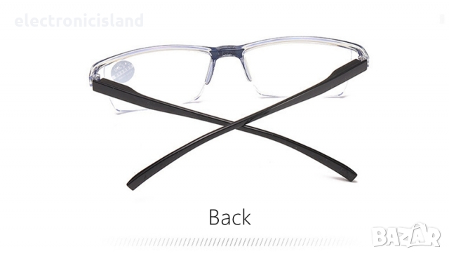 Бифокални очила за четене с квадратна полурамка против сини лъчи TR90, снимка 5 - Други - 36076234