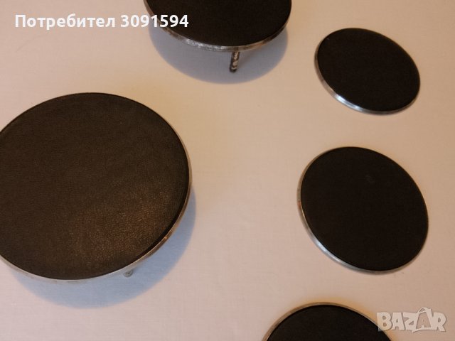 Комплект подложки за чаши сребристо покритие от 8 части , снимка 12 - Други ценни предмети - 41888479