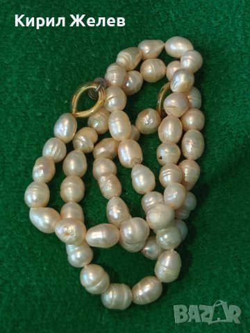 ПРЕКРАСНО СТАРО СКЪПОЦЕННО ПЕРЛЕНО АРТ ДЕКО КОЛИЕ от РЪЧНО НАНИЗАНИ ЕСТЕСТВЕНИ РЕЧНИ ПЕРЛИ 34677, снимка 2 - Антикварни и старинни предмети - 39144531
