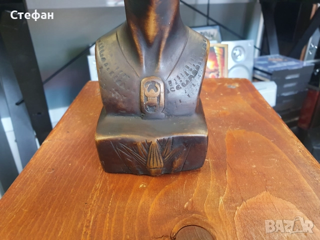 Винтидж египетска статуетка. Египетска скулптура. В отлично състояние. Височина 24см., ширина 8см., снимка 4 - Антикварни и старинни предмети - 51960299