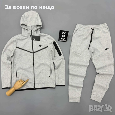 Nike Мъжки Светло Сив Спортен Комплект🔝Мъжки Спортен Екип В Светло Сив Цвят Найк Код I_2
